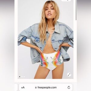 EEUC Save the Parade Grace Snake 🌈 Velvet High Waisted Panties XS Free People